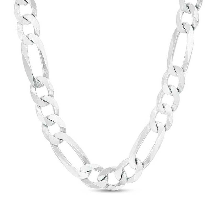 Zales Men'S 7.0Mm Figaro Chain Necklace In Solid Sterling Silver - 22" Necklaces