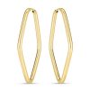 Zales 22.0Mm Marquise Endless Hoop Earrings In Hollow 14K Gold Earrings