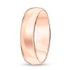 Zales Men'S 6.0Mm Engravable Low Dome Comfort-Fit Wedding Band In 14K Rose Gold (1 Line) Rings