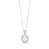 Zales 7.0Mm Button Cultured Freshwater Pearl And 1/10 Ct. T.W. Diamond Infinity Pendant In 10K White Gold Necklaces