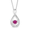 Zales 5.0Mm Lab-Created Ruby And White Sapphire Infinity Pendant In Sterling Silver Necklaces