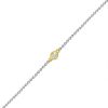 Zales Diamond Accent Solitaire Circle Anklet In Sterling Silver And 10K Gold 10" Bracelets