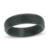 Zales Triton Men'S 6.0Mm Comfort Fit Hammered Black Tungsten Wedding Band Rings