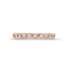 Zales 1/6 Ct. T.W. Diamond Open Shank Vintage-Style Band In 10K Rose Gold Rings