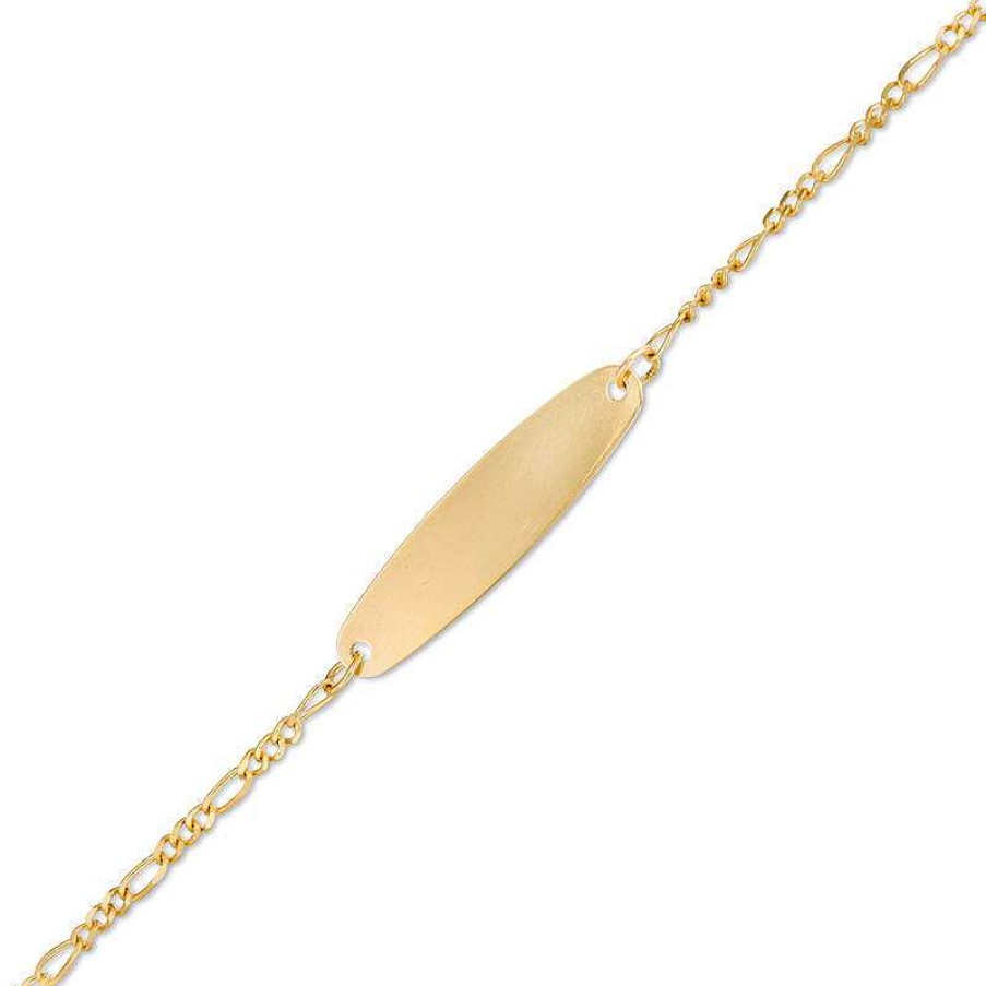 Zales Child'S Oval Id Bracelet In 14K Gold - 6" Bracelets