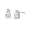 Zales 1 Ct. T.W. Certified Pear-Shaped Lab-Created Diamond Solitaire Stud Earrings In 14K White Gold (F/Si2) Earrings