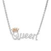 Zales 1/6 Ct. T.W. Diamond "Queen" Necklace In Sterling Silver And 10K Rose Gold Necklaces