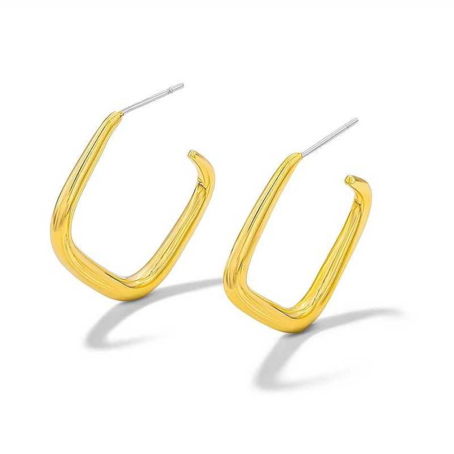 Zales Zales X Soko Laini Midi Hoop Earrings In Brass With 24K Gold Plate Earrings