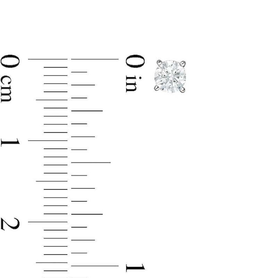 Zales 1/2 Ct. T.W. Certified Lab-Created Diamond Solitaire Stud Earrings In 14K White Gold (F/Si2) Earrings