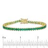 Zales Lab-Created Emerald Tennis Bracelet In Sterling Silver With 14K Gold Plate - 7.25" Bracelets