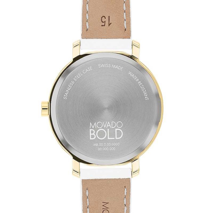 Movado Bold Ladies' Movado Bold® Evolution Gold-Tone Ip Strap Watch With Textured Tonal Gold-Tone Dial (Model: 3601158) Watches