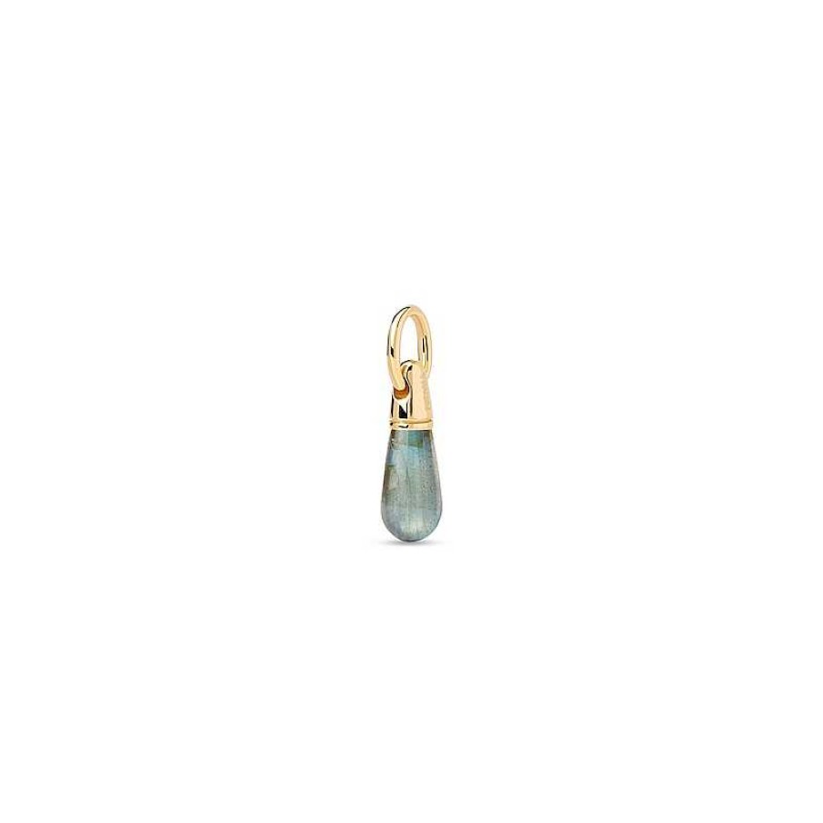 Zales Pdpaola At Zales Labradorite Small Teardrop Hoop Earring And Necklace Charm In Sterling Silver With 18K Gold Plate Necklaces