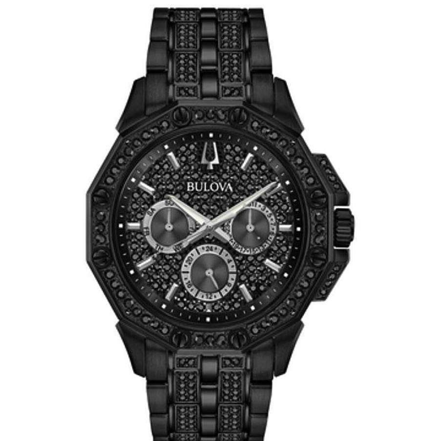 Bulova Men'S Bulova Octava Crystal Accent Black Ip Chronograph Watch (Model: 98C134) Watches