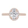 Zales 1-1/2 Ct. T.W. Oval Certified Lab-Created Diamond Frame Engagement Ring In 14K Rose Gold (F/Vs2) Rings