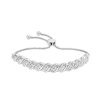 Zales 1/2 Ct. T.W. Diamond Wave Bolo Bracelet In Sterling Silver - 9.5" Bracelets