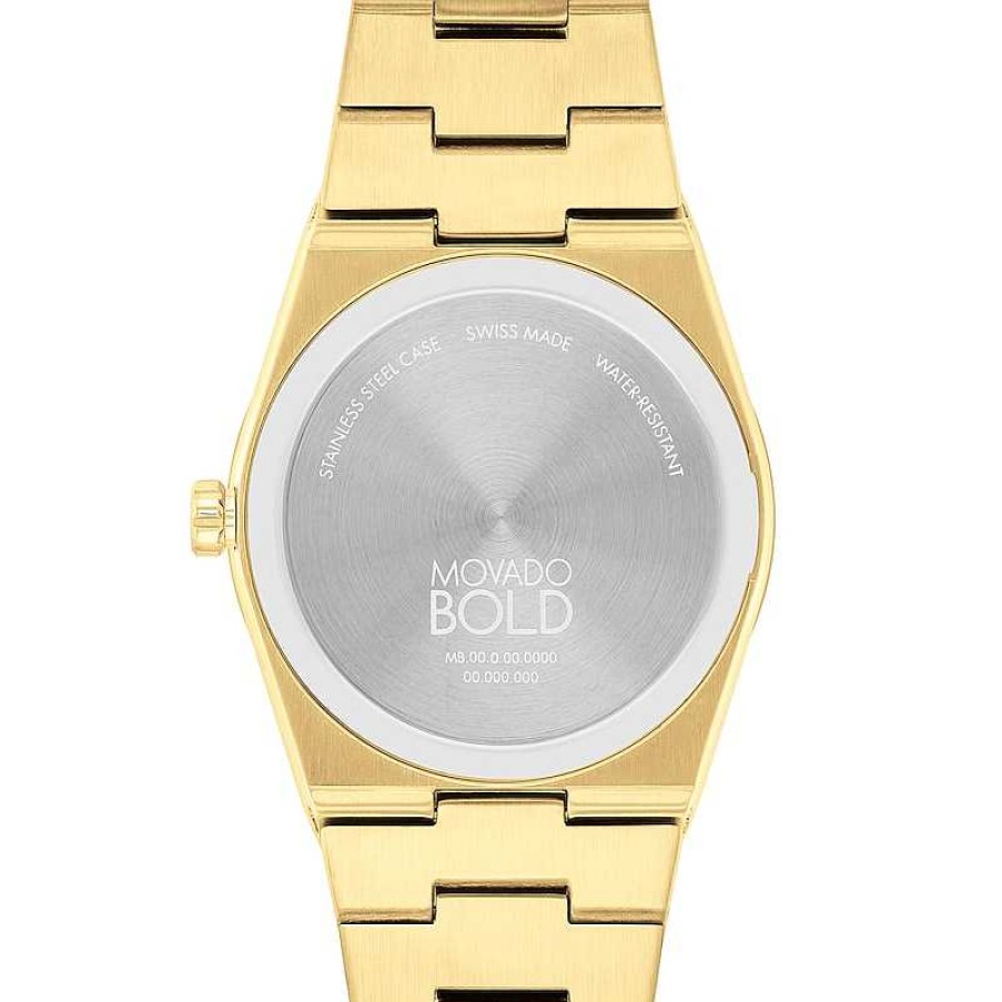 Movado Bold Men'S' Movado Bold® Quest Gold-Tone Ip Watch With Black Dial (Model: 3601223) Watches