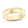 Zales 5.0Mm Engravable Low Dome Comfort-Fit Wedding Band In 14K Gold (1 Line) Rings