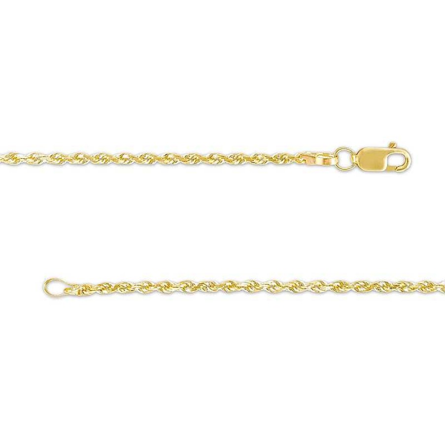 Zales 1.6Mm Rope Chain Necklace In Solid 14K Gold - 20" Necklaces