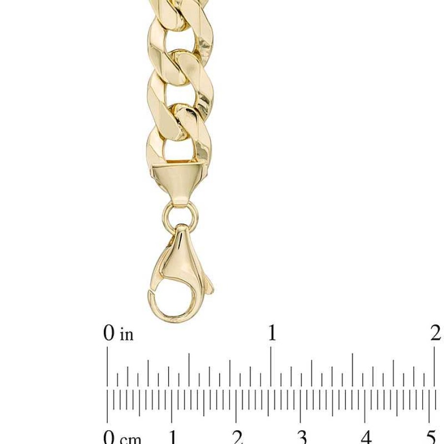 Zales Men'S 10.3Mm Curb Chain Necklace In Solid 10K Gold - 24" Necklaces