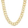 Zales Men'S 12.2Mm Curb Chain Necklace In Solid 10K Gold - 26" Necklaces