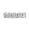 Zales 1/2 Ct. T.W. Multi-Diamond Five-Flower Cluster Ring In 10K White Gold Rings