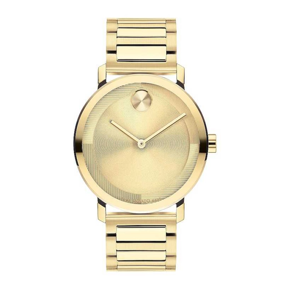 Movado Men'S Movado Bold® Evolution Gold-Tone Ip Watch With Textured Tonal Gold-Tone Dial (Model: 3601095) Watches