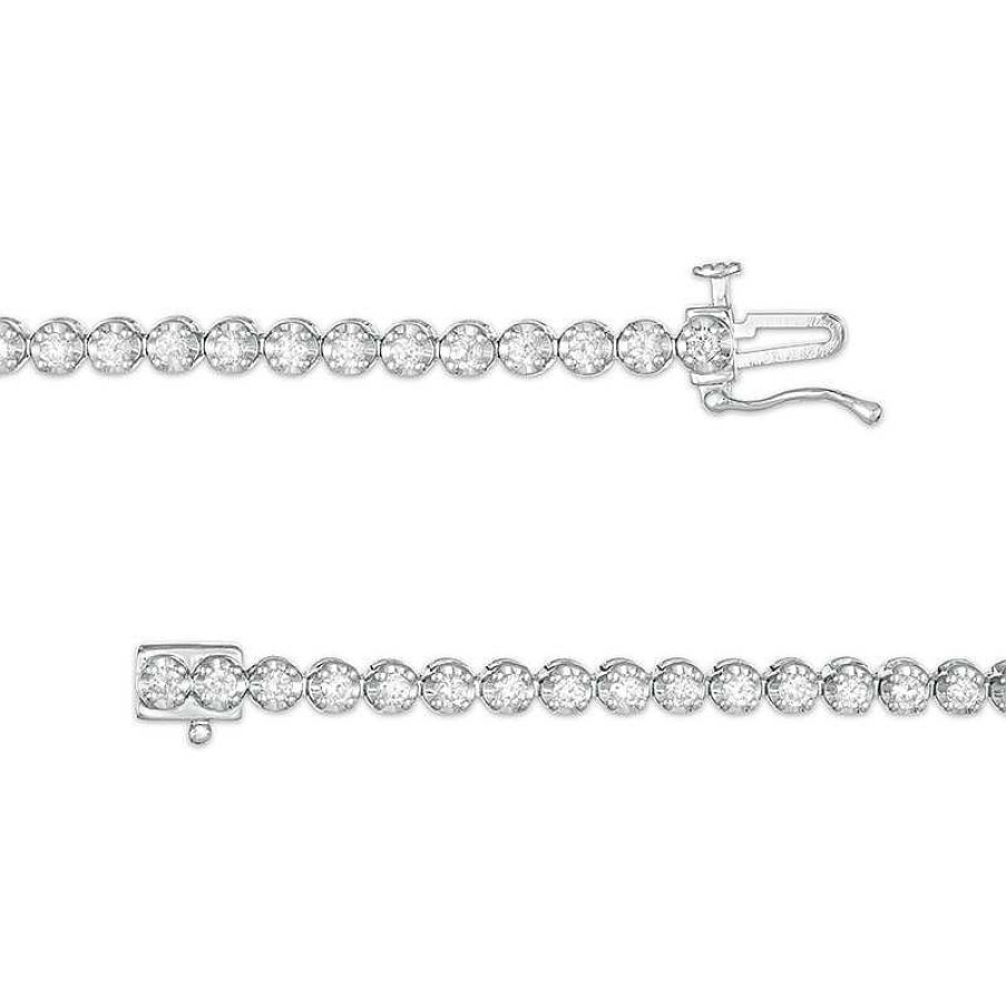 Zales Marilyn Monroe Collection 2 Ct. T.W. Diamond Tennis Bracelet In 10K White Gold Bracelets