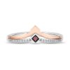 Zales Enchanted Disney Tourmaline And 1/6 Ct. T.W. Diamond Tiara And Horn Ring Set In Sterling Silver And 10K Rose Gold Rings