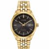 Citizen Men'S Citizen Eco-Drive® Sapphire Gold-Tone Watch With Black Dial (Model: Bm7252-51E) Watches