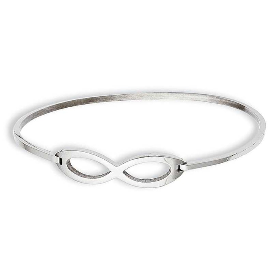 Zales Slip-On Infinity Bangle In Stainless Steel - 8.0" Bracelets