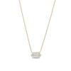 Zales 1/10 Ct. T.W. Lab-Created Diamond Elongated Hexagon Necklace In 10K Gold Necklaces