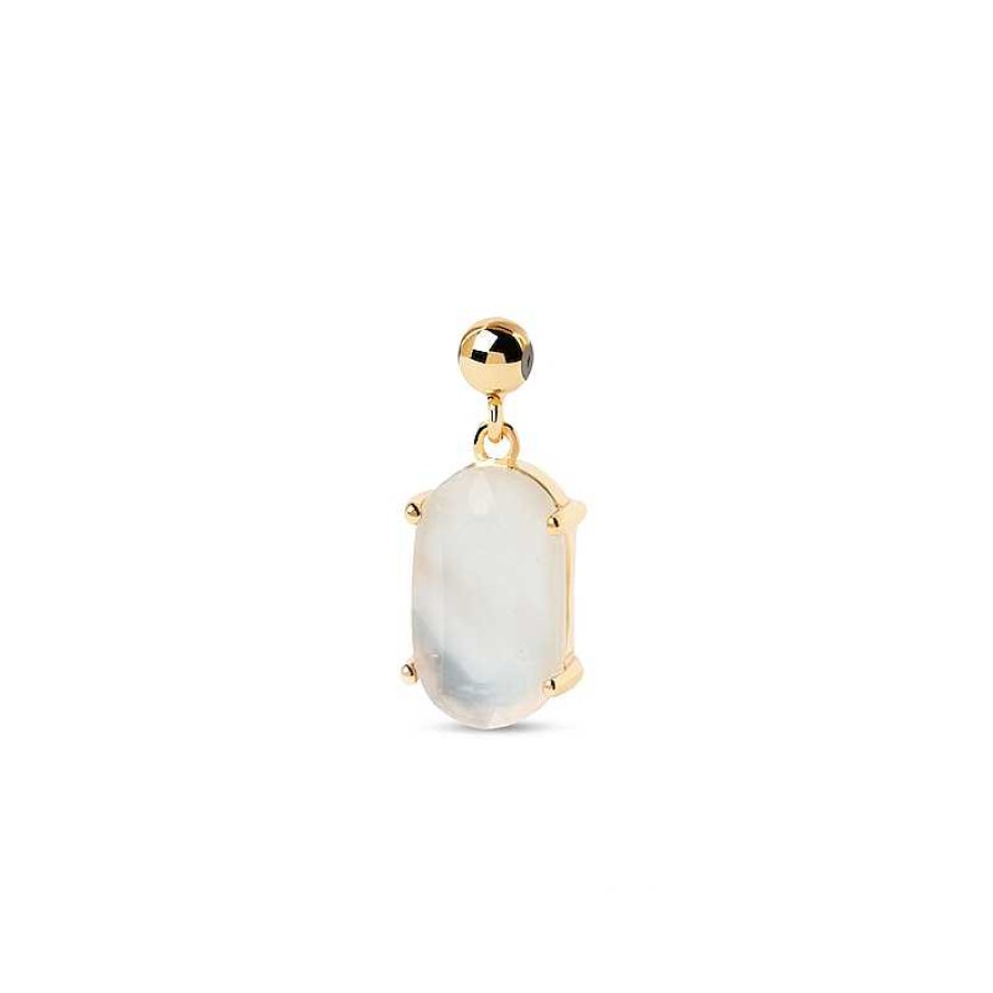 Zales Pdpaola At Zales Oval Mother-Of-Pearl Intuition Bead Charm In Sterling Silver With 18K Gold Plate Necklaces