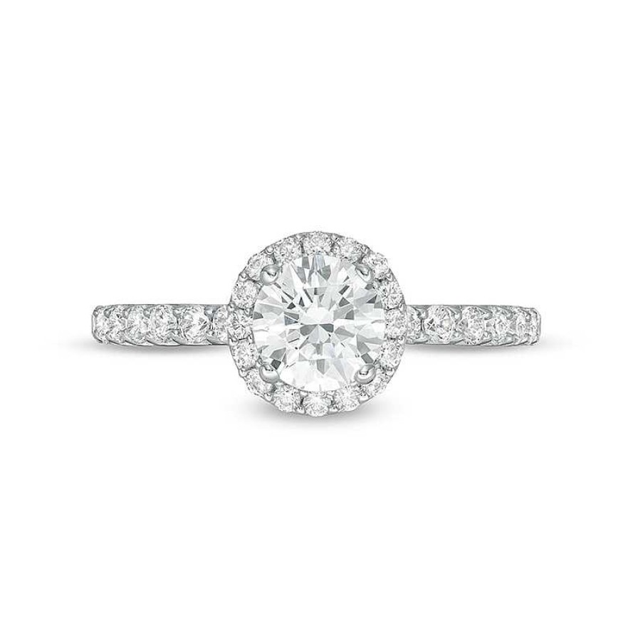 Zales 1-1/2 Ct. T.W. Certified Lab-Created Diamond Frame Engagement Ring In 14K White Gold (F/Vs2) Rings