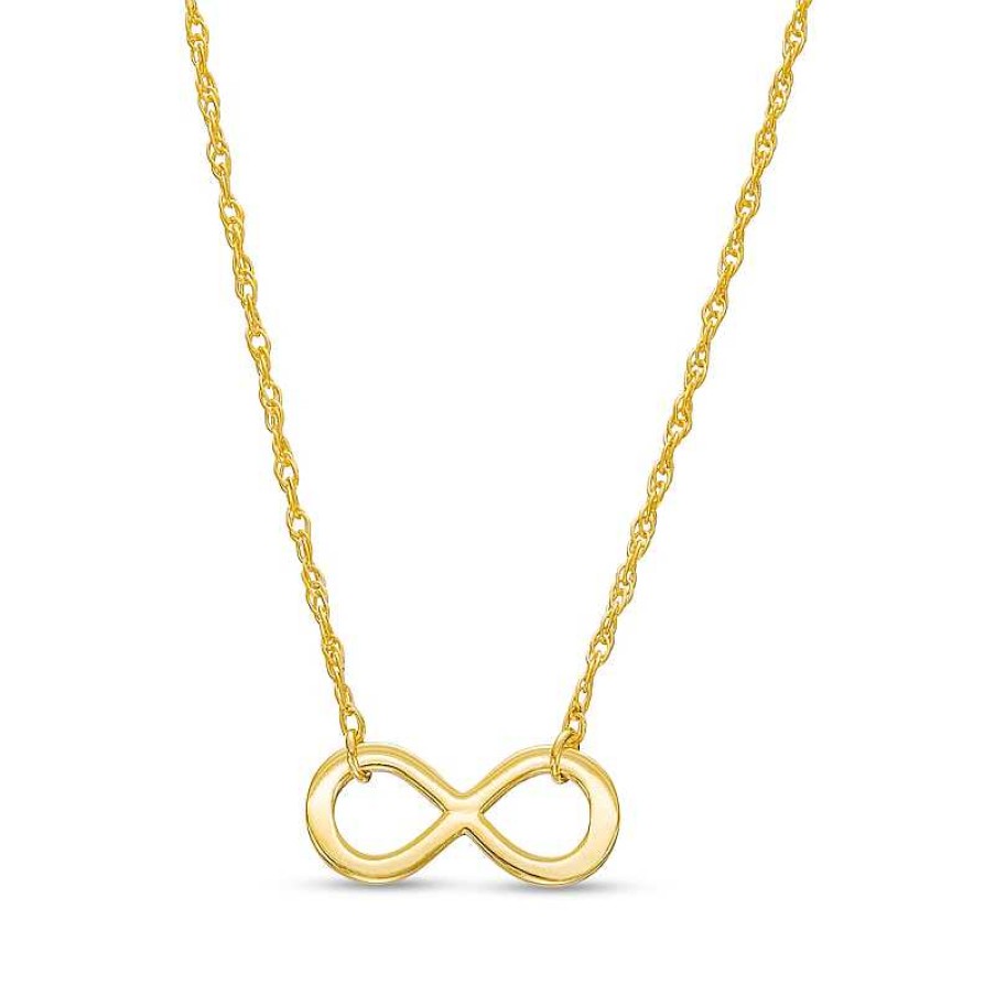 Zales Infinity Loop Necklace In 14K Gold Necklaces