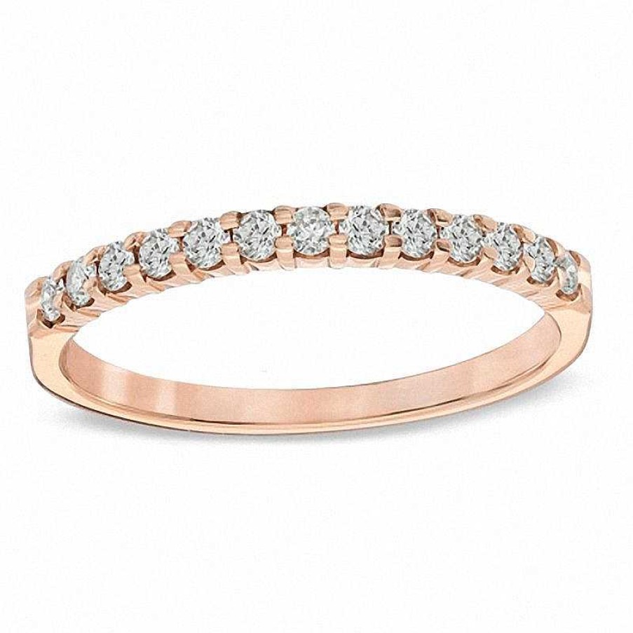 Zales 1/4 Ct. T.W. Diamond Band In 14K Rose Gold Rings