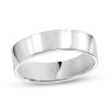 Zales 6.0Mm Engravable Flat Anniversary Band In 14K White Gold (1 Line) Rings