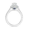 Zales Vera Wang Love Collection 1-5/8 Ct. T.W. Certified Oval Diamond Frame Engagement Ring In 14K White Gold (I/Si2) Rings