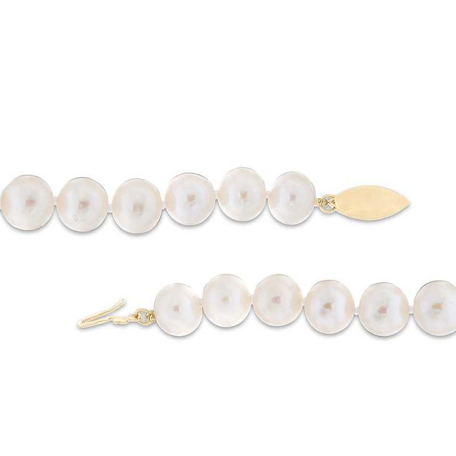 Zales 9.0-11.0Mm Cultured Freshwater Pearl Strand Necklace With 14K Gold Clasp - 20" Necklaces