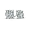 Zales 1 Ct. T.W. Diamond Frame Stud Earrings In 14K White Gold Earrings