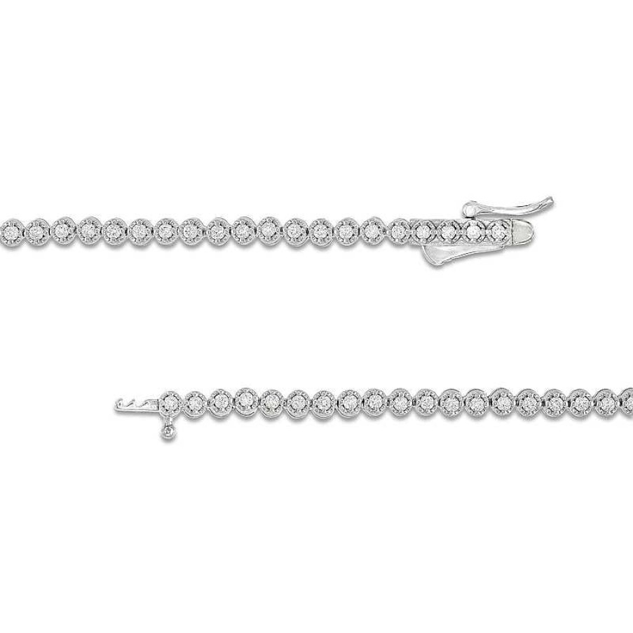 Zales 5 Ct. T.W. Lab-Created Diamond Eternity Necklace In 10K White Gold Necklaces