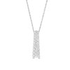 Zales 1 Ct. T.W. Certified Lab-Created Diamond Scallop Edge Linear Graduating Pendant In 14K White Gold (F/Si2) Necklaces