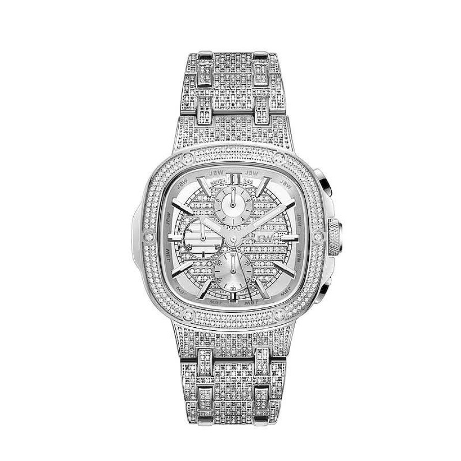 JBW Men'S Limited Edition Jbw Heist Ps Diamond Accent Chronograph Watch With Silver-Tone Dial (Model: Ps545B) Watches