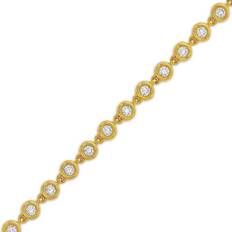 Zales 1-1/3 Ct. T.W. Certified Lab-Created Diamond Spaced Line Bracelet In 10K Gold (I/I1) Bracelets