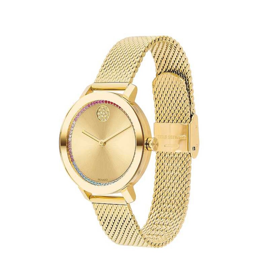 Movado Ladies' Movado Bold® Multi-Color Crystal Accented Watch With Gold-Tone Dial (Model: 3600699) Watches