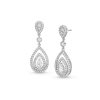 Zales 1-1/2 Ct. T.W. Pear-Shaped Lab-Created Diamond Drop Earrings In 10K White Gold Earrings