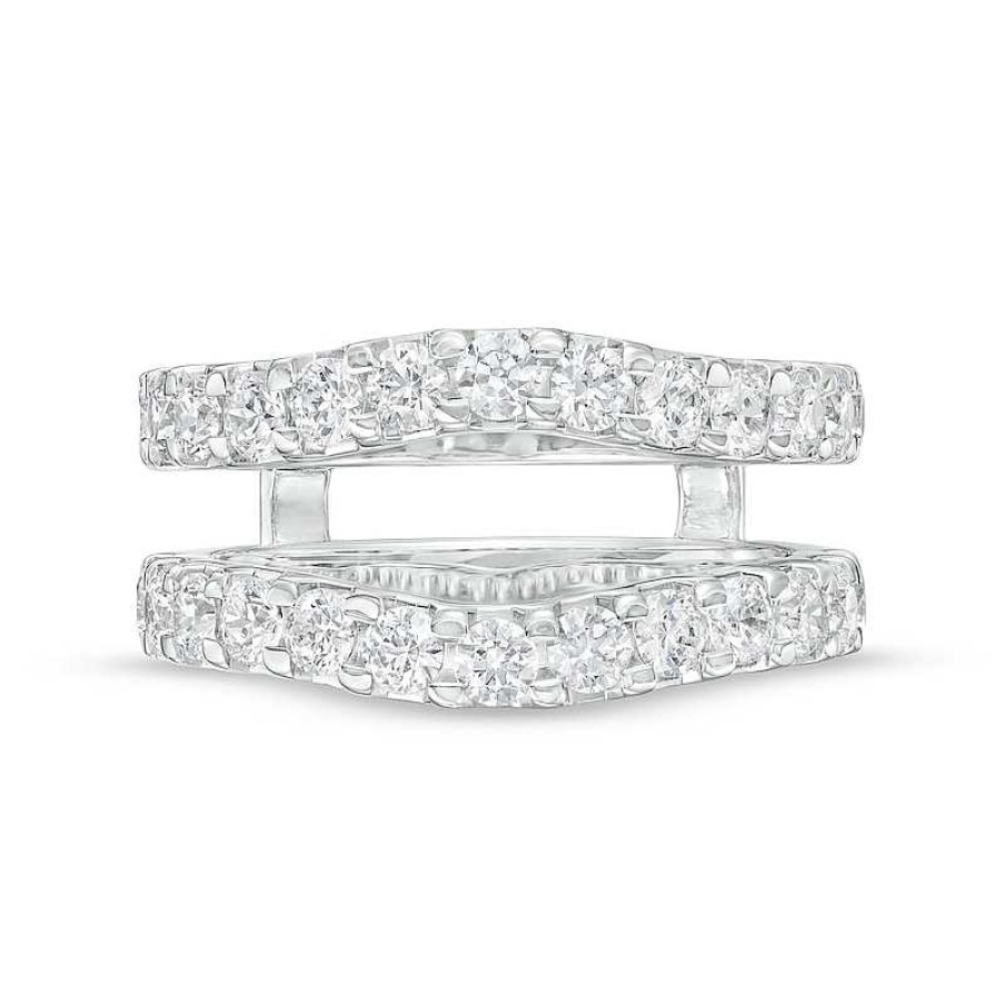 Zales 1-1/2 Ct. T.W. Certified Lab-Created Diamond Solitaire Enhancer In 14K White Gold (F/Vs2) Rings