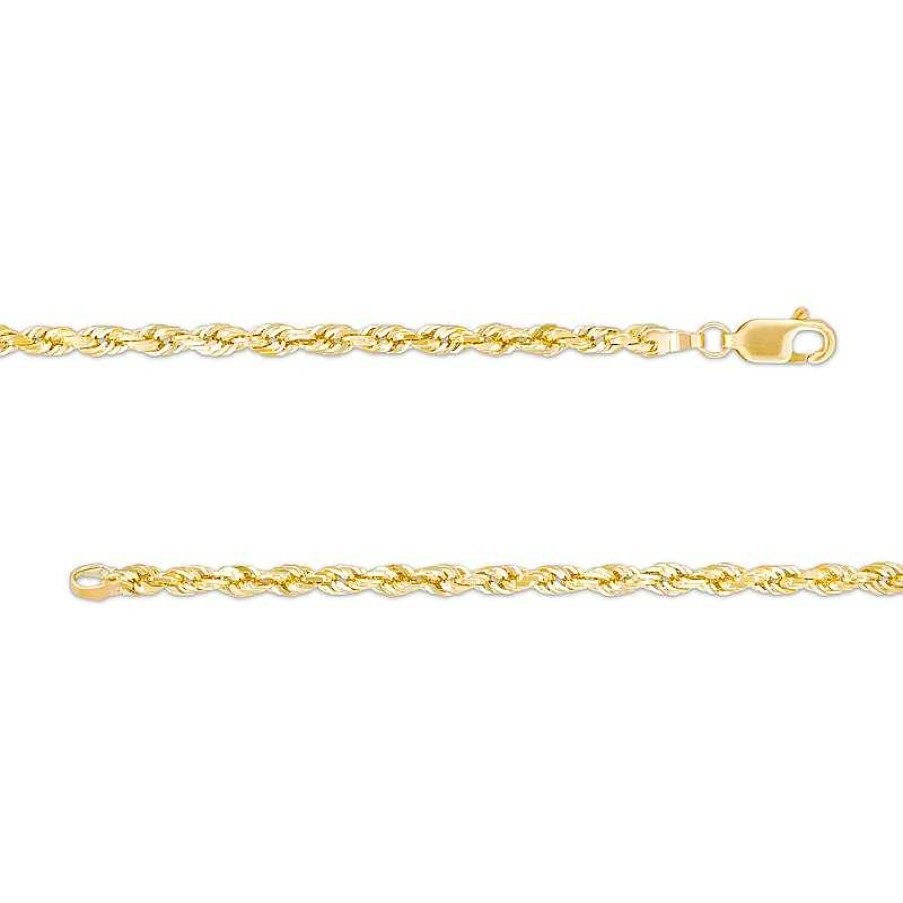 Zales 3.0Mm Rope Chain Necklace In Solid 14K Gold - 20" Necklaces