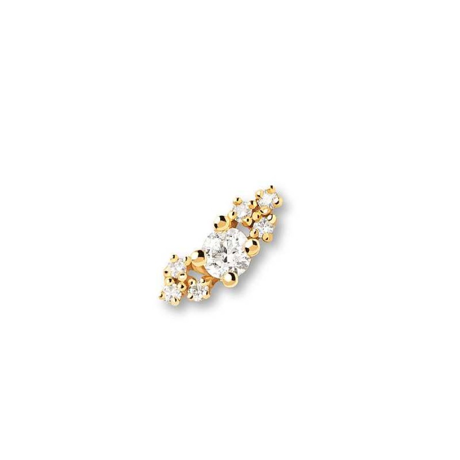 Zales Pdpaola At Zales 1/10 Ct. T.W. Lab-Created Diamond Burst Single Stud Earring In 18K Gold Earrings