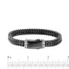 Zales Men'S 8.25Mm Double Row Franco Snake Chain Bracelet In Solid Stainless Steel With Black Ion-Plate - 8.5" Bracelets