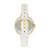 Kate Spade Ladies' Kate Spade Holland Gold-Tone White Leather Strap Watch With Crystal Accent Textured White Dial (Model: Ksw1790) Watches